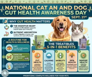 National Cat and Dog Gut Health Awareness Day blog graphic